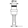 CRIMP NIPPLE 14MM X 10MM HOSE TAIL