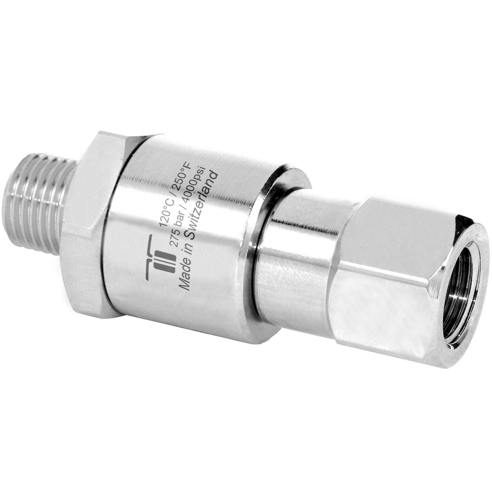 BOOM IN-LINE SWIVEL 1/4"M bsp x 3/8"F NPT