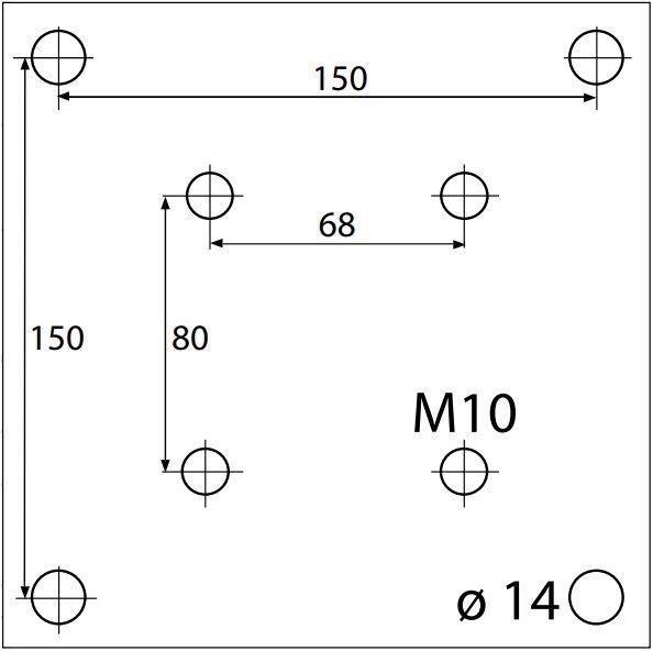 CAR WASH BOOM MOUNTING PLATE