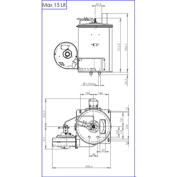 Mazzoni Boiler 15L, 220v