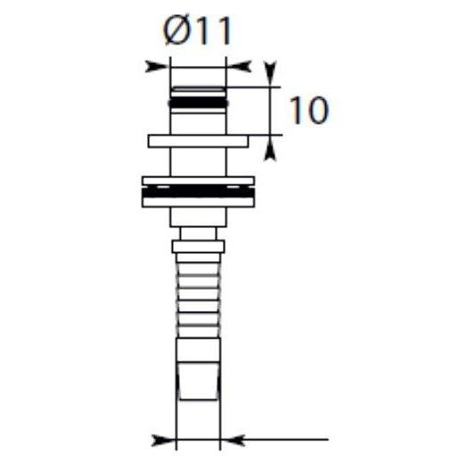 CRIMP NIPPLE & DISC DN6 11MM