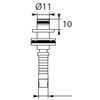 CRIMP NIPPLE & DISC DN6 11MM