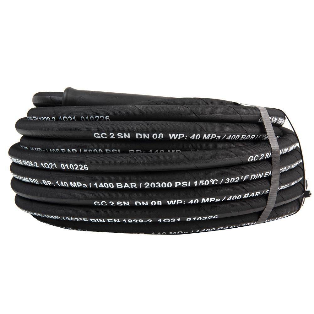 GC HP HOSE BLK 20M 2SN WRAP DN8 3/8"F/F C