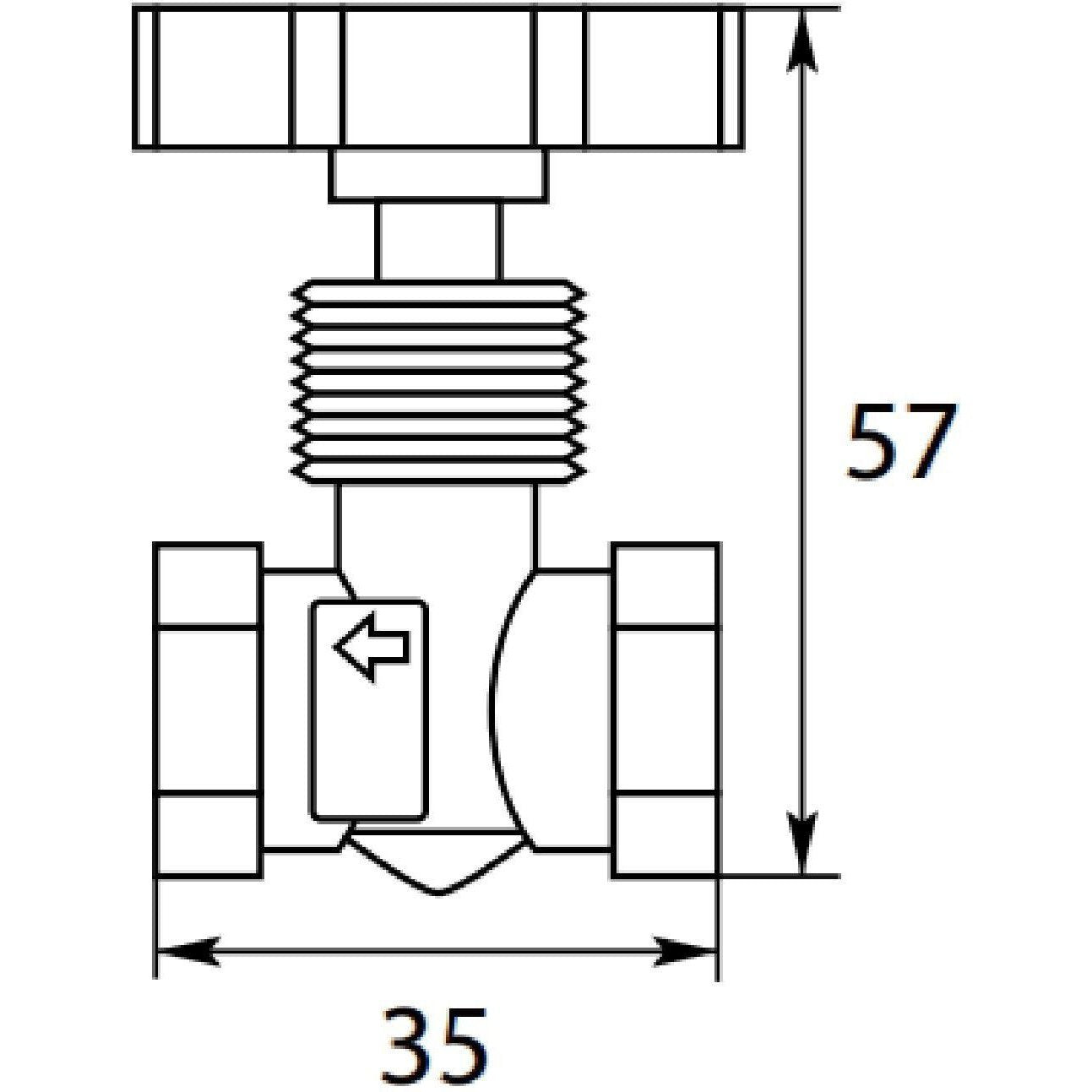 METERING VALVE BRASS 1/4"F X 1/4"F