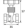 METERING VALVE BRASS 1/4