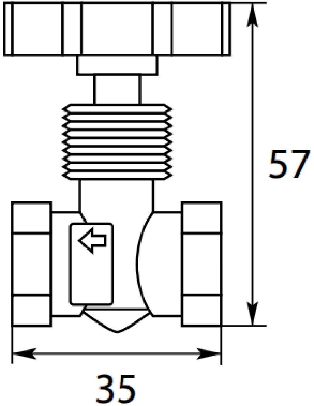 METERING VALVE BRASS 1/4"F X 1/4"F PM