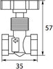 METERING VALVE BRASS 1/4