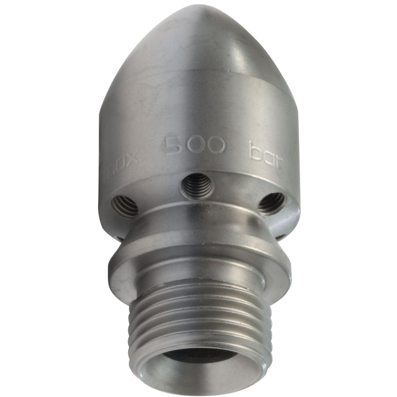 ST49 Sewer Nozzle, 1/2" Male, With 6 Rear Jets