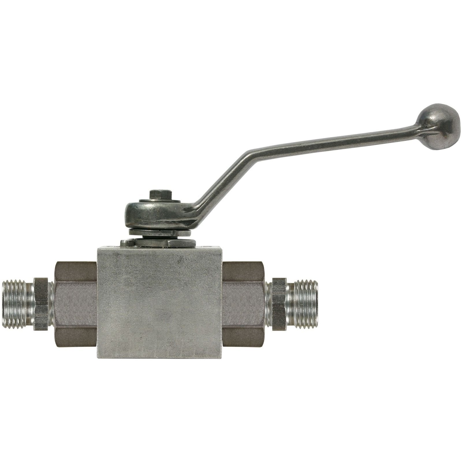 BALL VALVE + LEVER HANDLE M18 M x M18 M ZINC PLATED STEEL