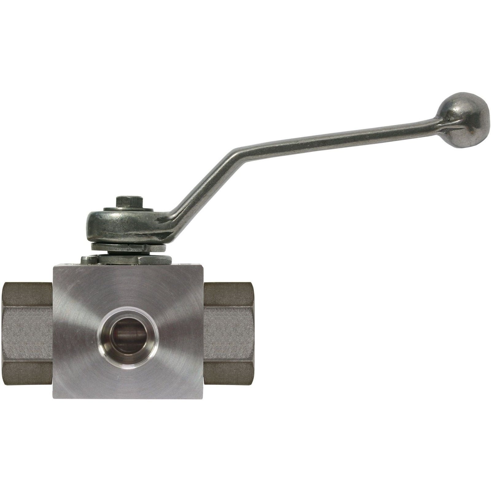 BALL VALVE + LEVER HANDLE 3/8"F x 3/8"F x 3/8"F ZINC PLATED STEEL ( 3 WAY L - FORM )