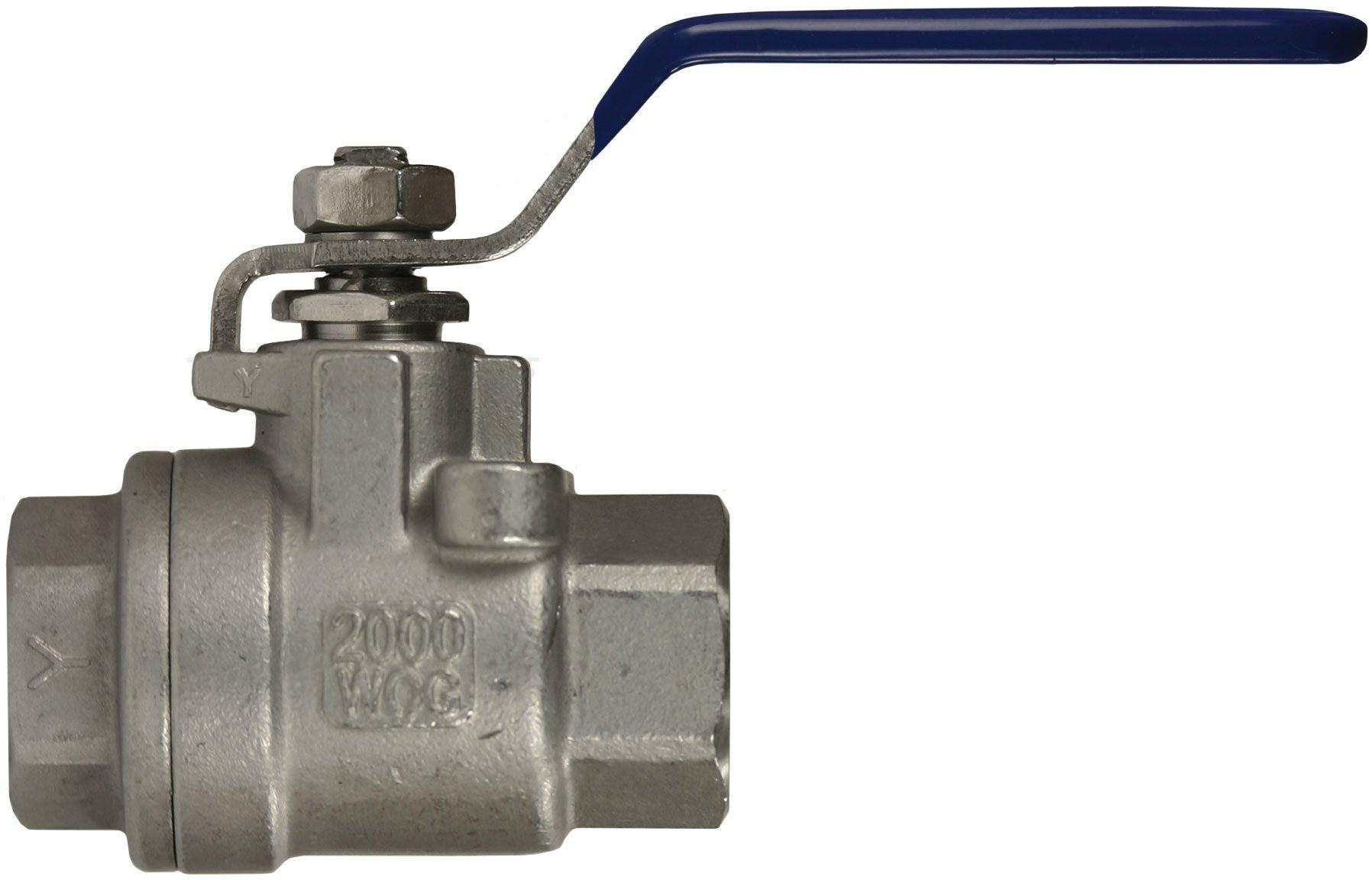 BALL VALVE + HANDLE 1/2"F x 1/2"F NICKEL PLATED BRASS