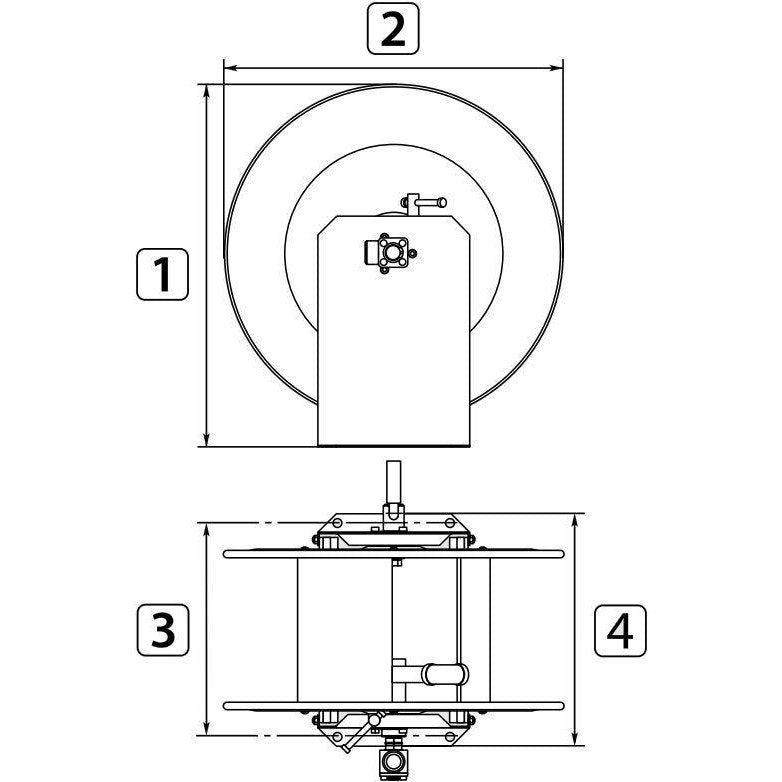 STKI STAINLESS STEEL MANUAL HOSE REEL 80M