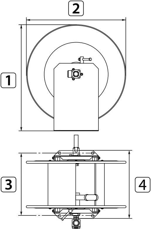 STKI STAINLESS STEEL MANUAL HOSE REEL 70M