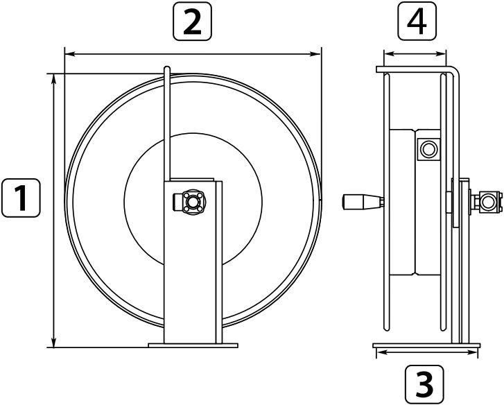 STK POWDER COATED MANUAL HOSE REEL 24M