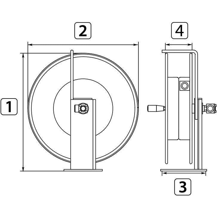 STK POWDER COATED MANUAL HOSE REEL 36M