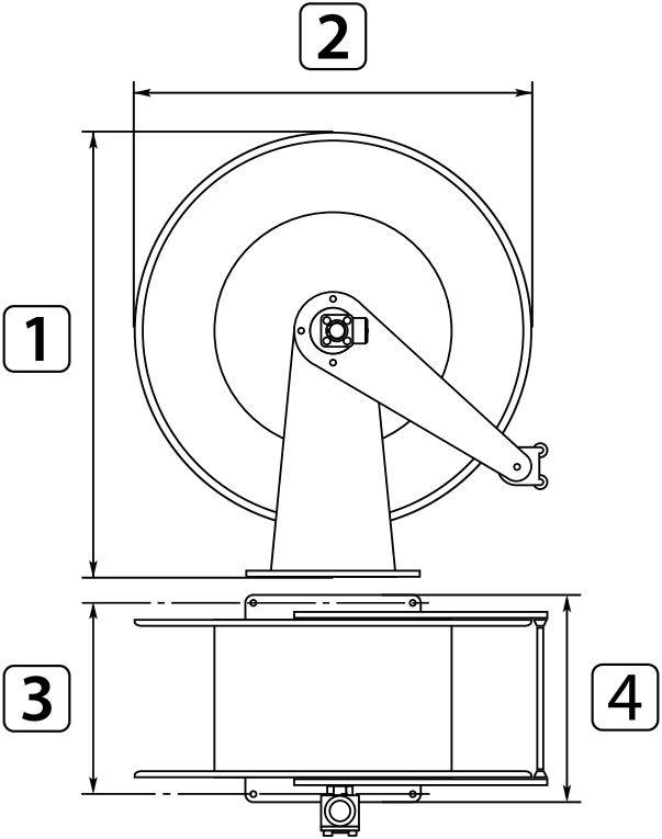 RM 564 STAINLESS STEEL AUTOMATIC HOSE REEL UP TO 60M