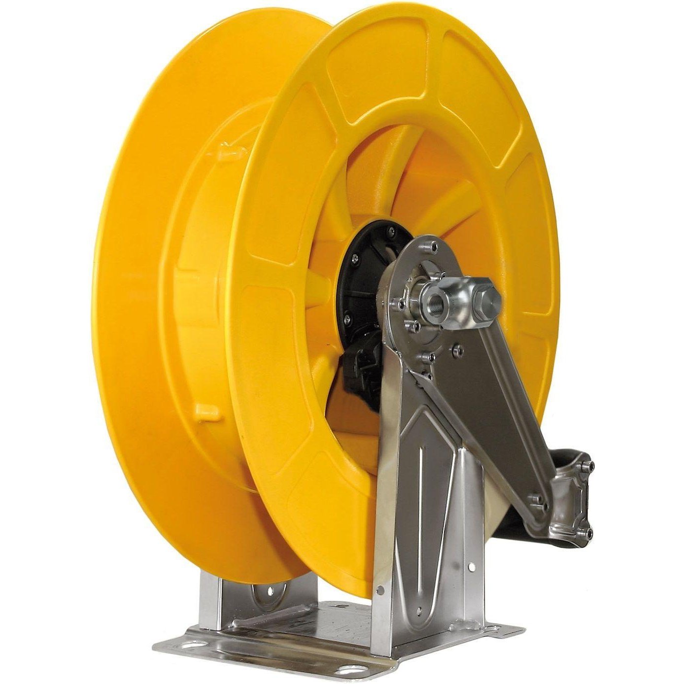 INOX A.B.S PLASTIC AUTOMATIC HOSE REEL UP TO 21M. YELLOW