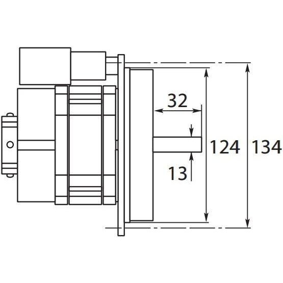 BURNER MOTOR WITH FLANGE