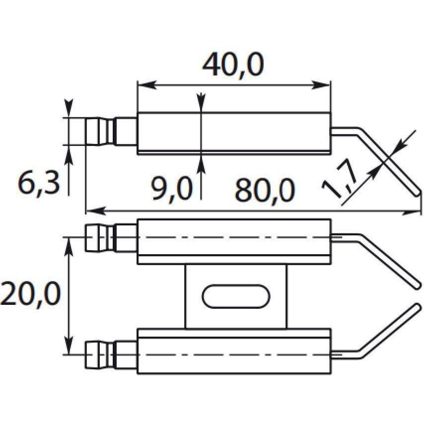 IGNITION ELECTRODES PAIR (IDROMATIC, EHRLE & MAC)