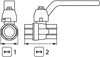 BALL VALVE + HANDLE 1/2