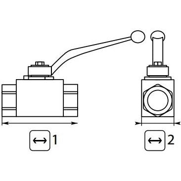 BALL VALVE + LEVER HANDLE 3/8"F x 3/8"F ZINC PLATED STEEL