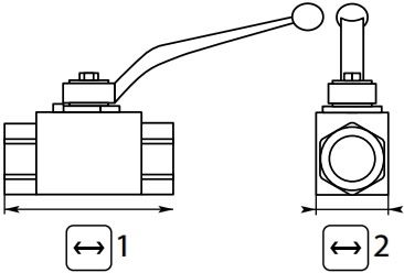 BALL VALVE + LEVER HANDLE 1/4"F x 1/4"F STAINLESS STEEL