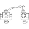 BALL VALVE + LEVER HANDLE 1/2