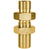 MALE TO MALE BRASS BULKHEAD FITTING AND LOCKNUT -3/4