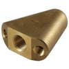 BRASS FLOUNDER SEWER NOZZLE 1/2