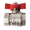 BALL VALVE + RED HANDLE 3/4