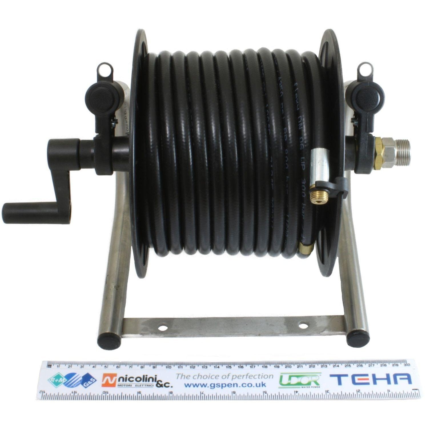 ST 71 PLASTIC MANUAL HOSE REEL WITH 15m FLEXY SEWER HOSE