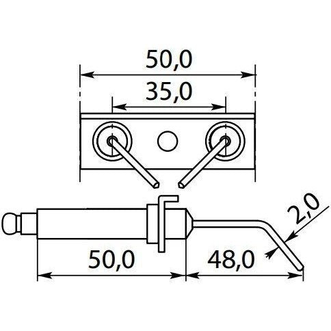 IGNITION ELECTRODES PAIR (LAVORWASH / FKX / PARANA)