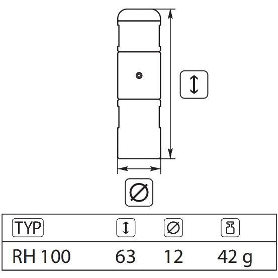 RH100 Rotating Sewer Nozzle, 1/8" Female Inlet