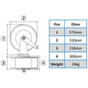 RM 544 STAINLESS STEEL AUTOMATIC HOSE REEL UP TO 30M