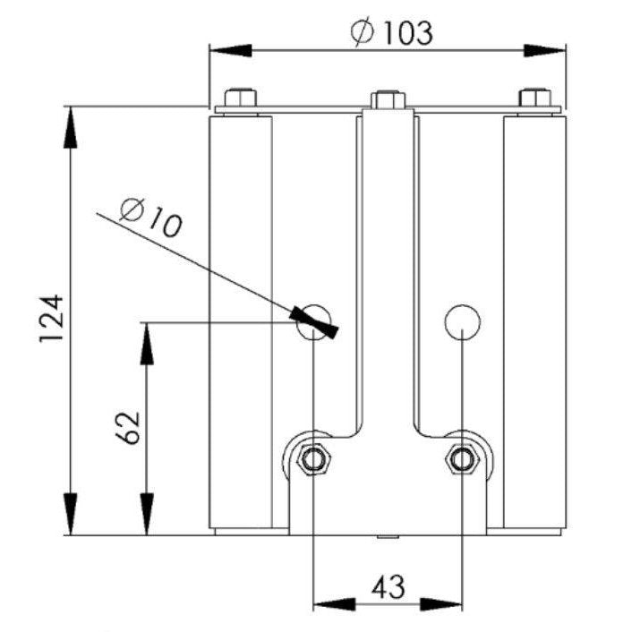 HOSE GUIDE, WALL MOUNTED