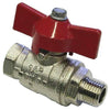 BALL VALVE + RED HANDLE 1/4