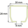 HOSE GUIDE U-RAIL ATTACHMENT TROLLEY