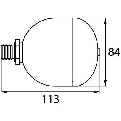 ACCUMULATOR 0.21L 220 BAR 3/8"M