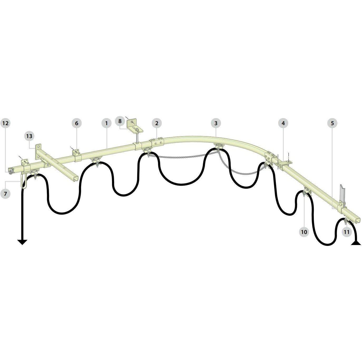 HOSE GUIDE U-RAIL