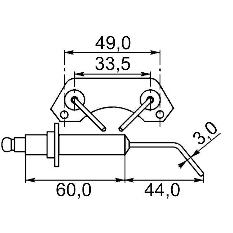 IGNITION ELECTRODES PAIR (MAZZONI)