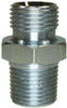 MALE TO MALE ZINC PLATED STEEL ADAPTOR BSP TO NPT TAPERED, please select size required.