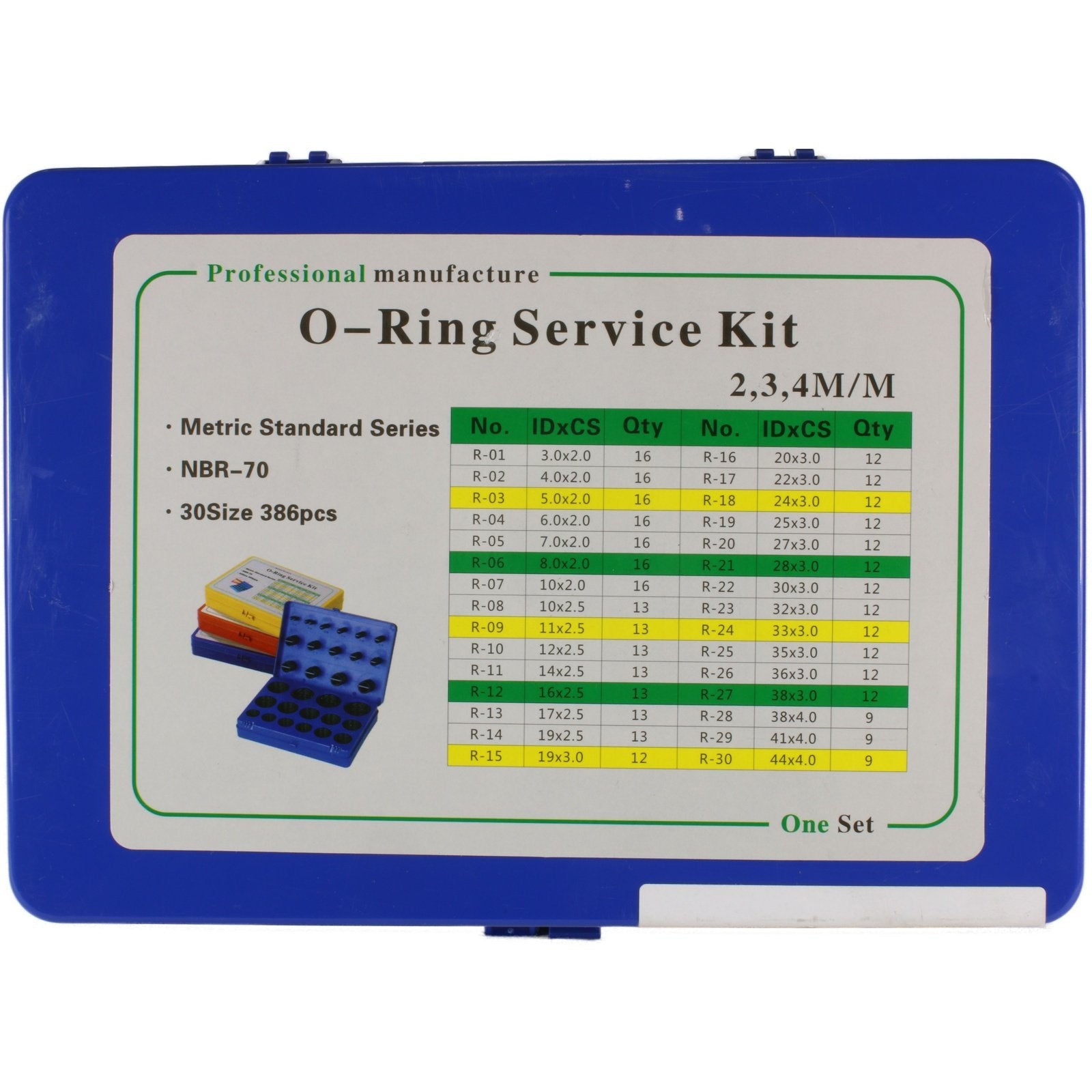 BOXED O-RINGS, METRIC SIZES