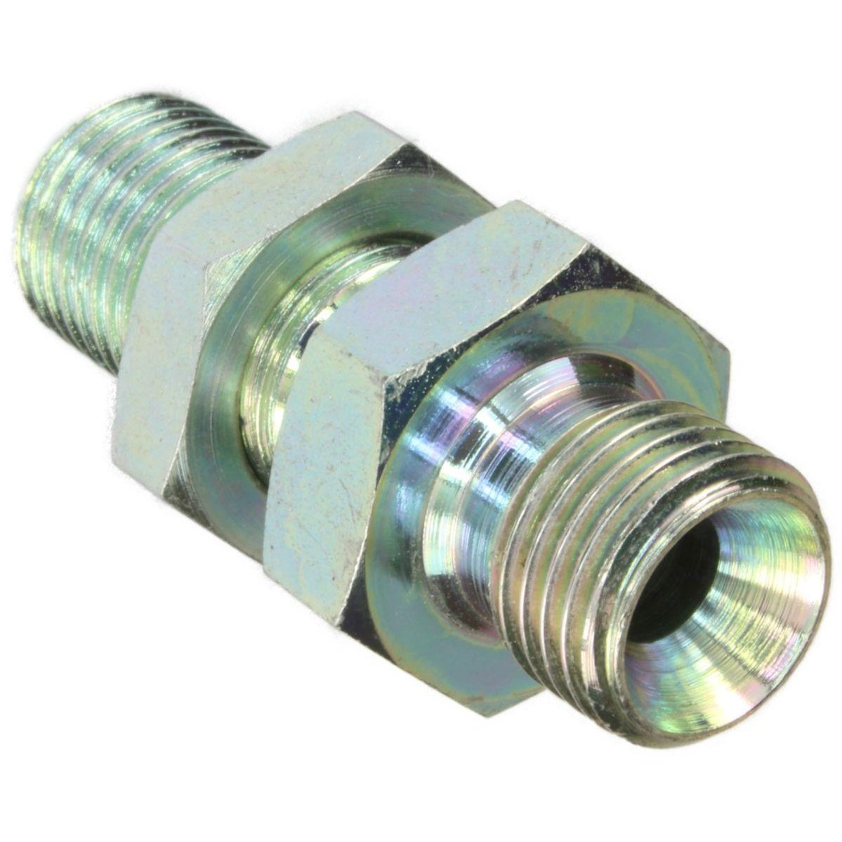 MALE TO MALE ZINC PLATED STEEL BULKHEAD FITTING AND LOCKNUT-1"M to 1"M