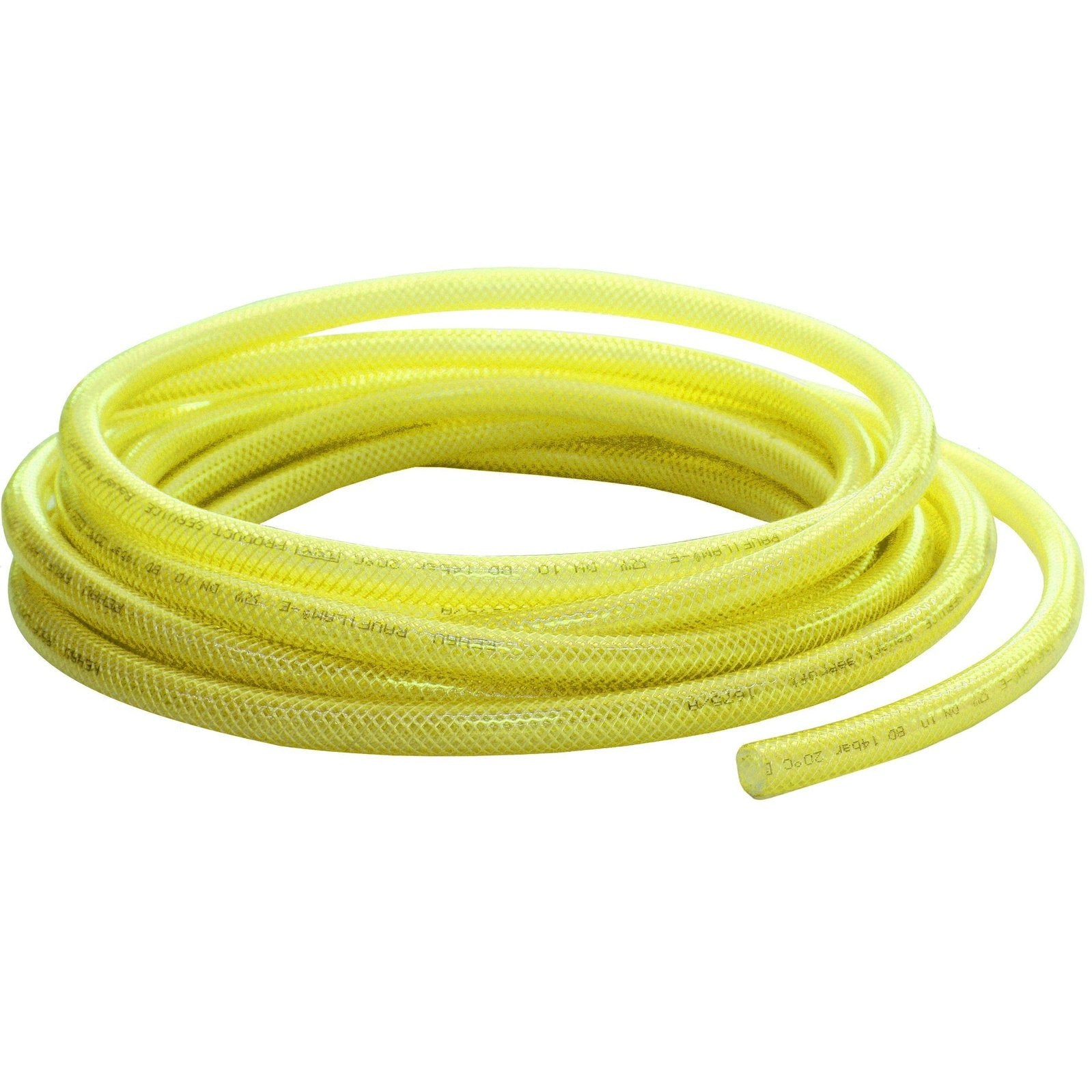 YELLOW BRAIDED 9mm LOW PRESSURE HOSE